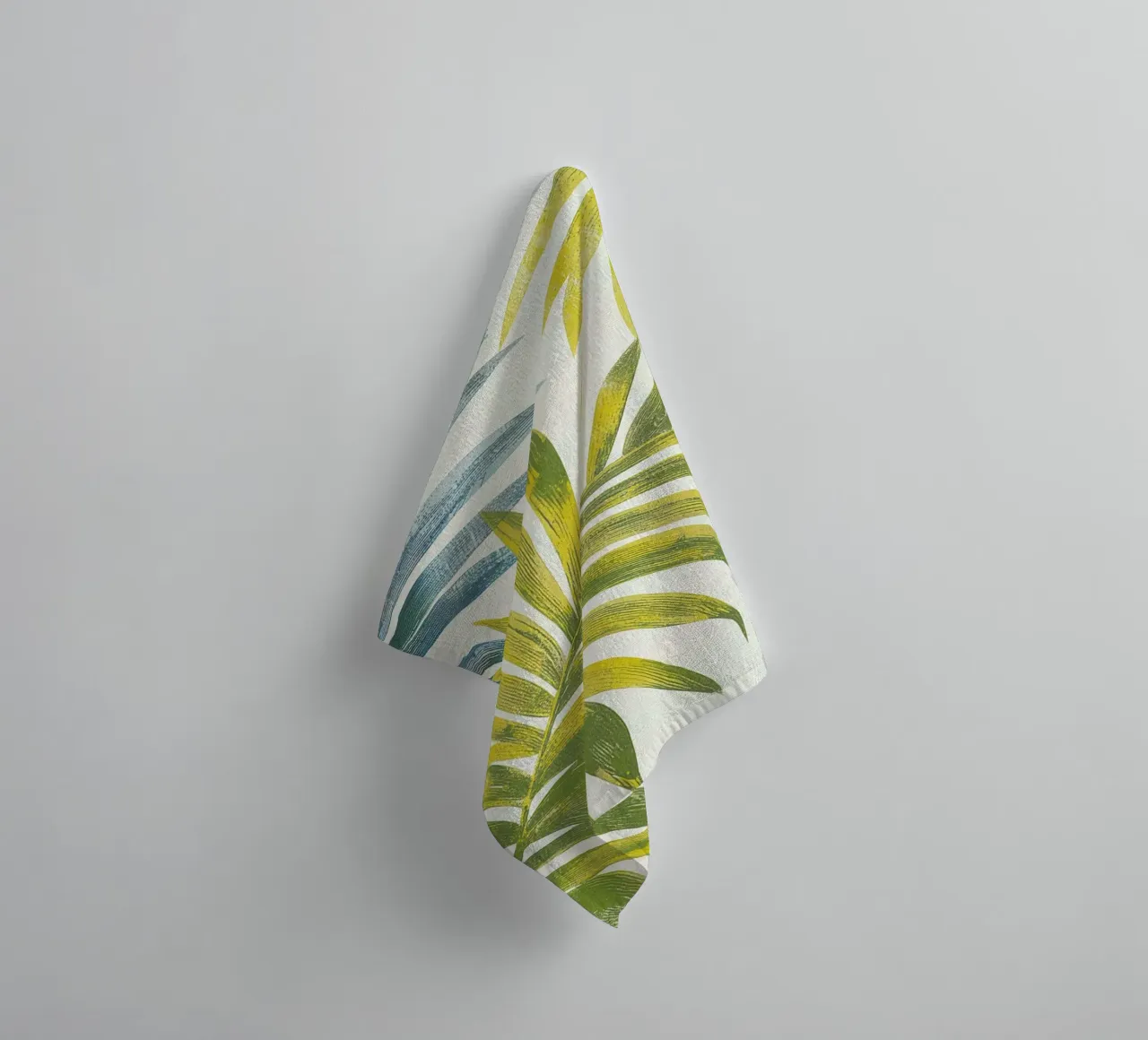 Foglie di palma botaniche Boho Piante tropicali Verde asciugamano da bagno da Gentle Echoes Art
