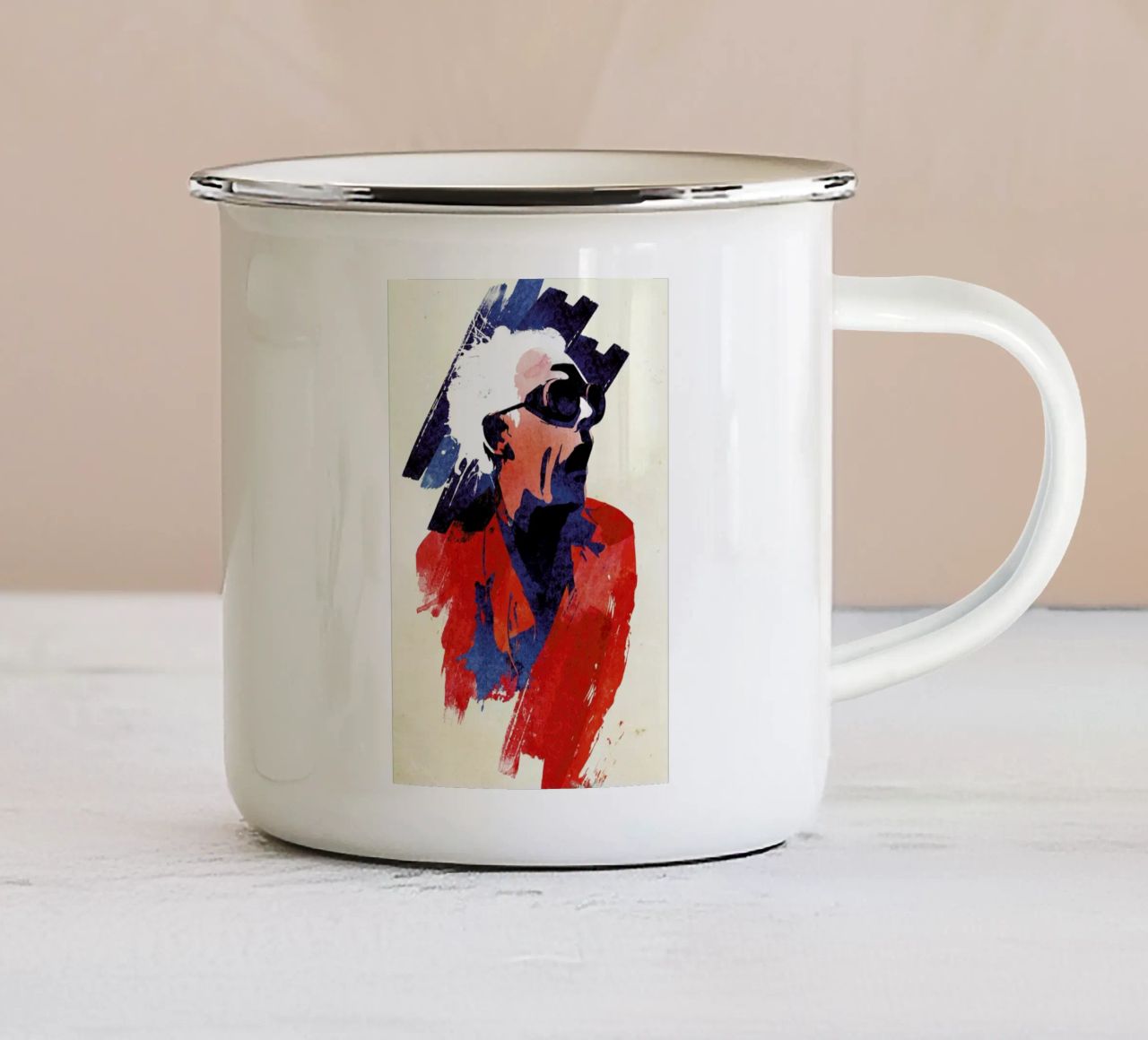 Emett Doc Emaille Tasse von Róbert Farkas