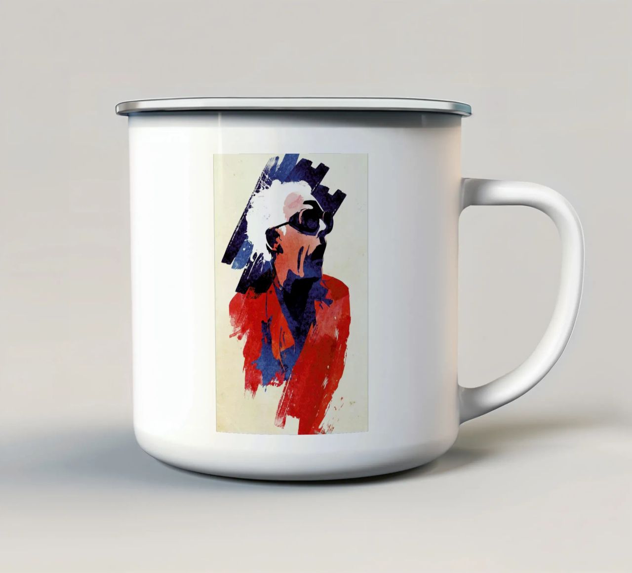 Emett Doc Emaille Tasse von Róbert Farkas