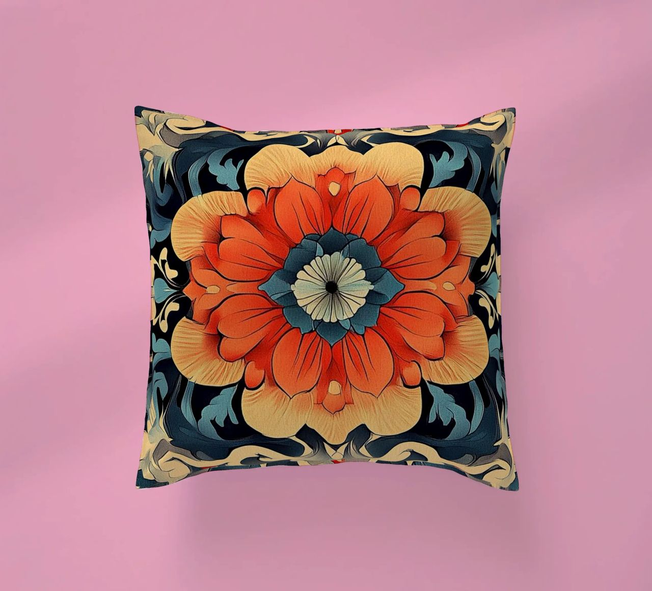 The Graceful Wildflower Waltz decorative cushion by Artful Bloom