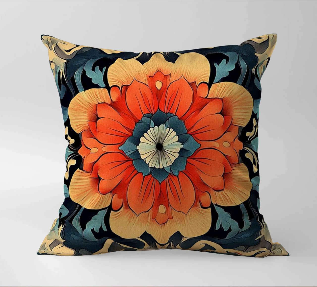 The Graceful Wildflower Waltz decorative cushion by Artful Bloom