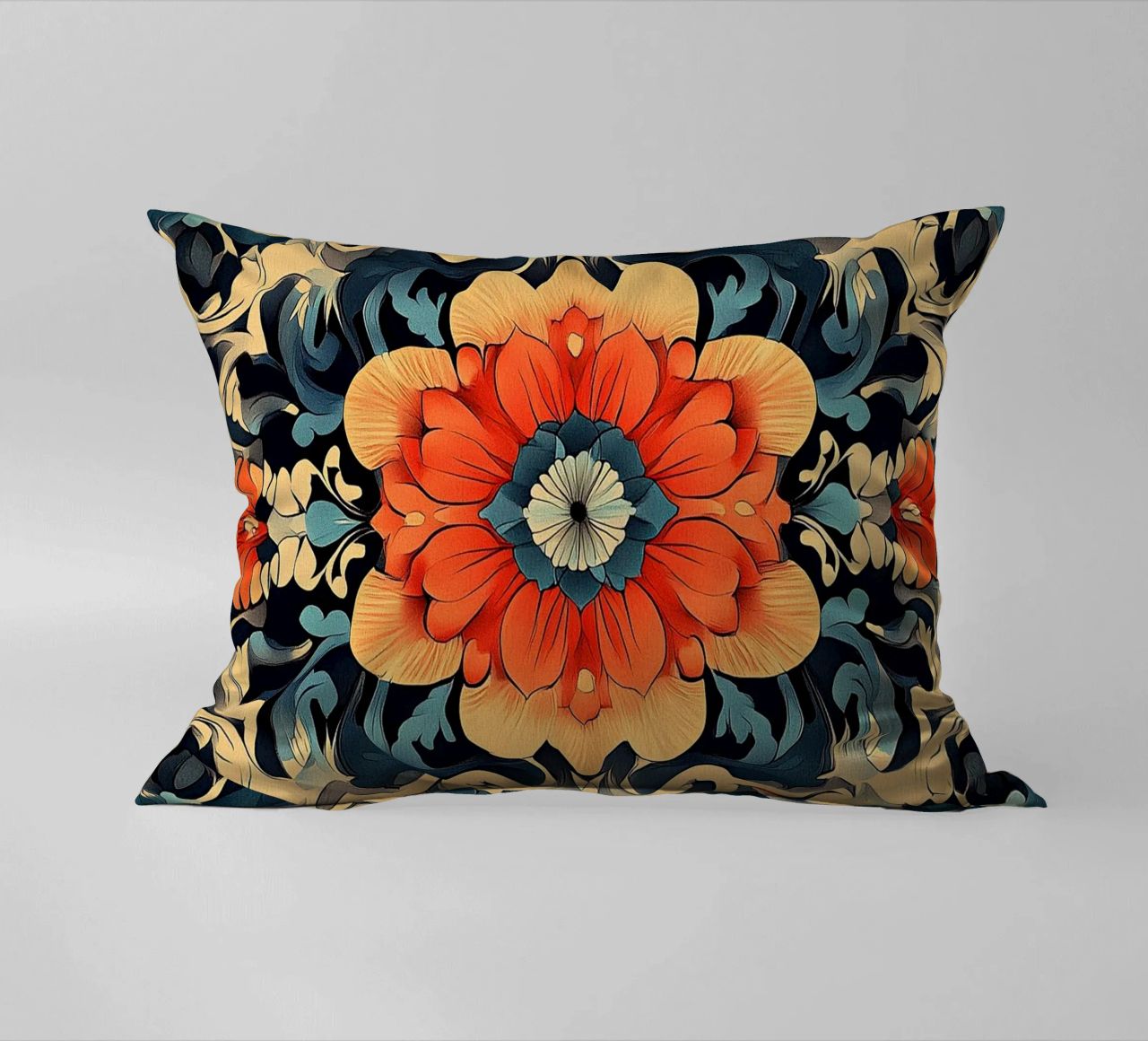 The Graceful Wildflower Waltz decorative cushion by Artful Bloom