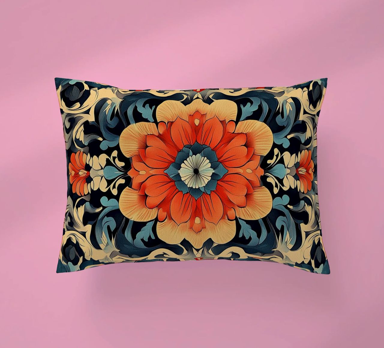 The Graceful Wildflower Waltz decorative cushion by Artful Bloom