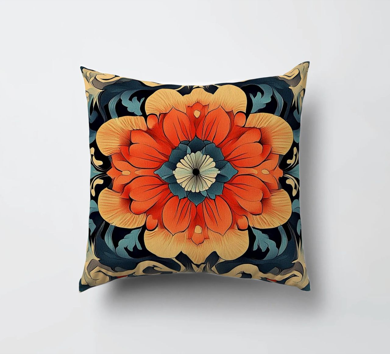 The Graceful Wildflower Waltz decorative cushion by Artful Bloom