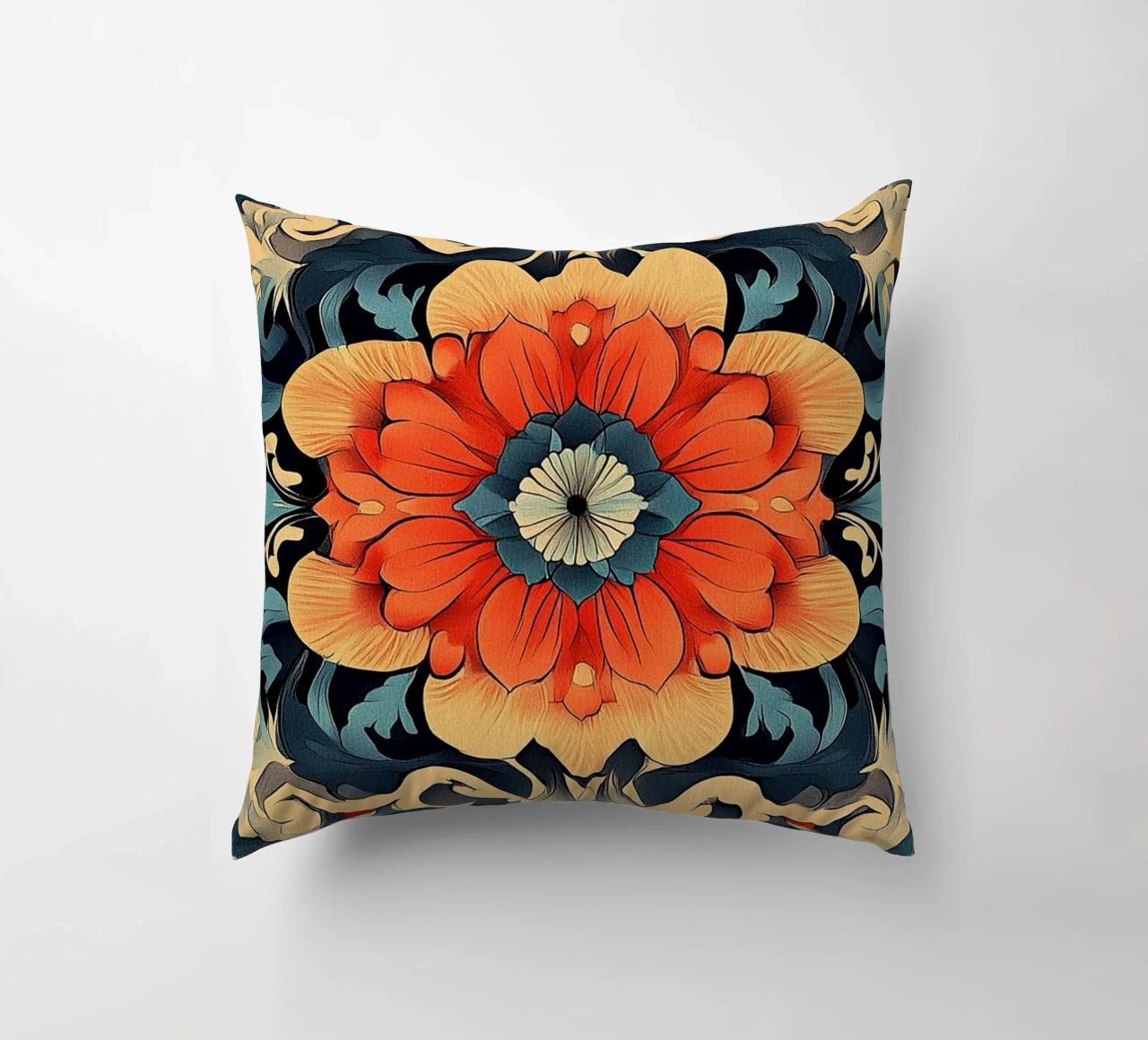 The Graceful Wildflower Waltz decorative cushion by Artful Bloom