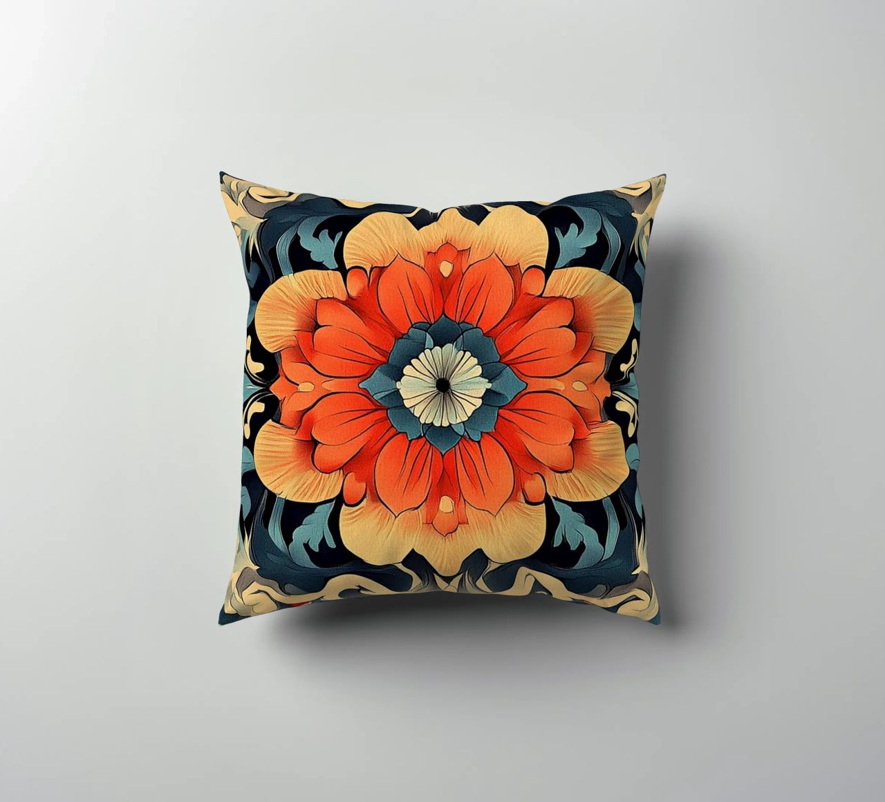 The Graceful Wildflower Waltz decorative cushion by Artful Bloom