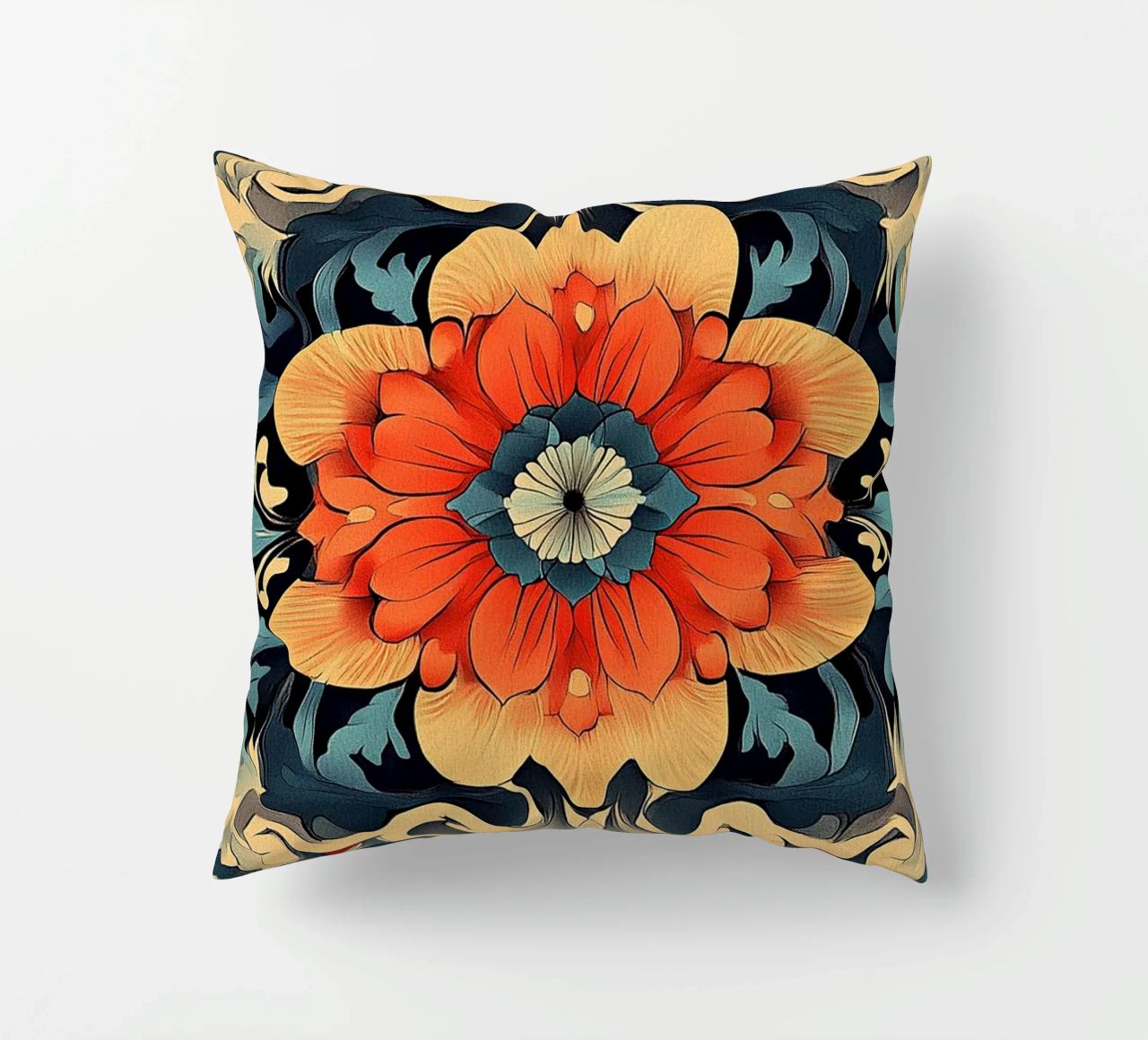 The Graceful Wildflower Waltz decorative cushion by Artful Bloom