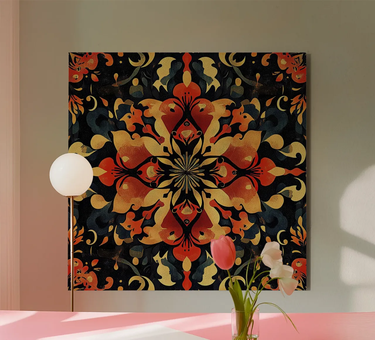 The Blossom Mosaic alluminio dibond da Artful Bloom