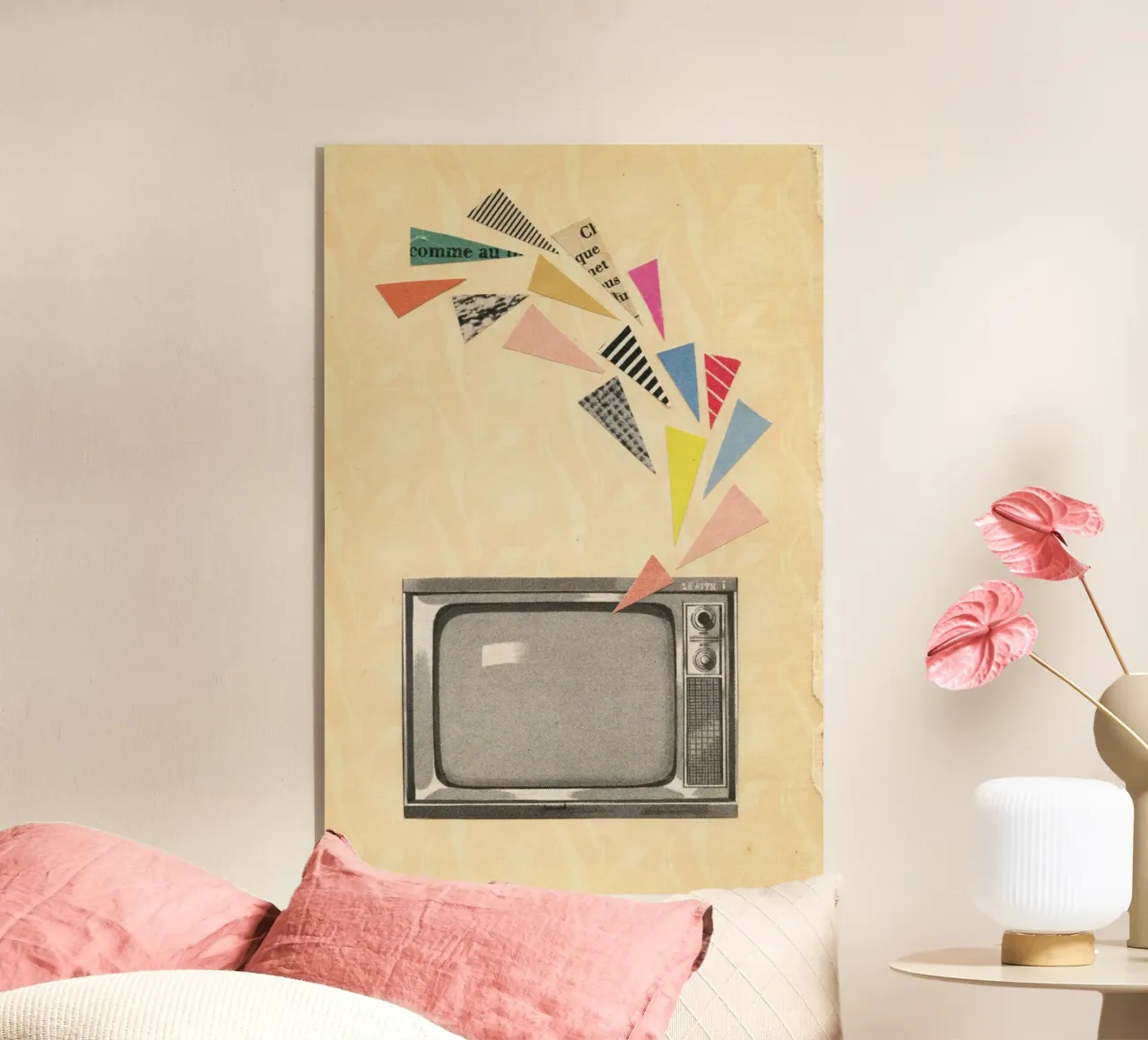 Televisione plexiglass da Cassia Beck Collage