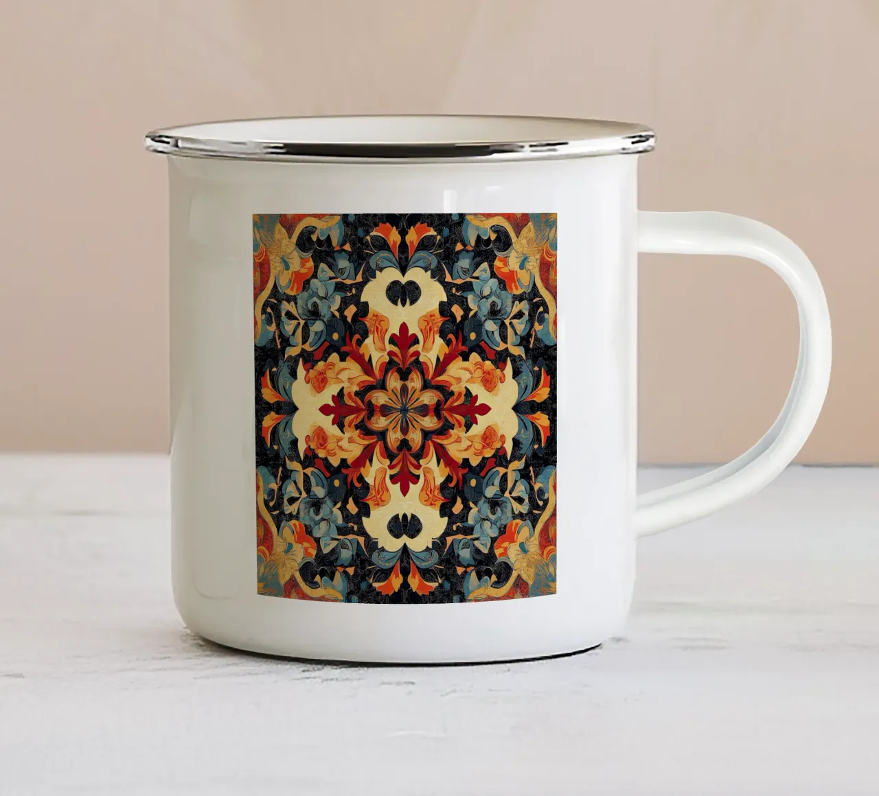 Morning Petal Serenade tazza in smalto da Artful Bloom