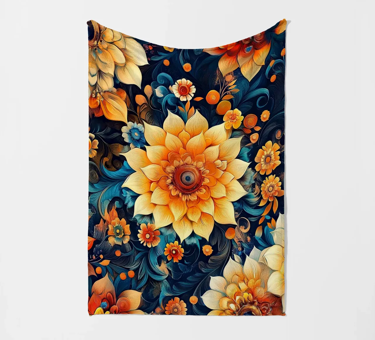A Floral Tapestry Unveiled coperta in pile da Artful Bloom
