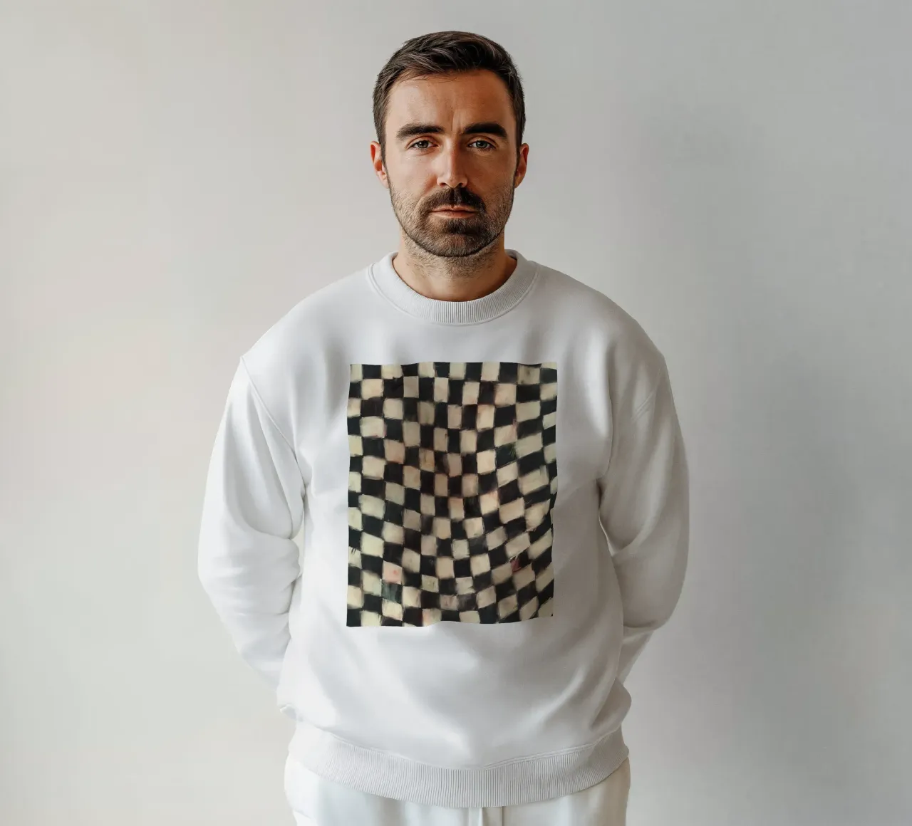 Black And White Checks felpa da treechild