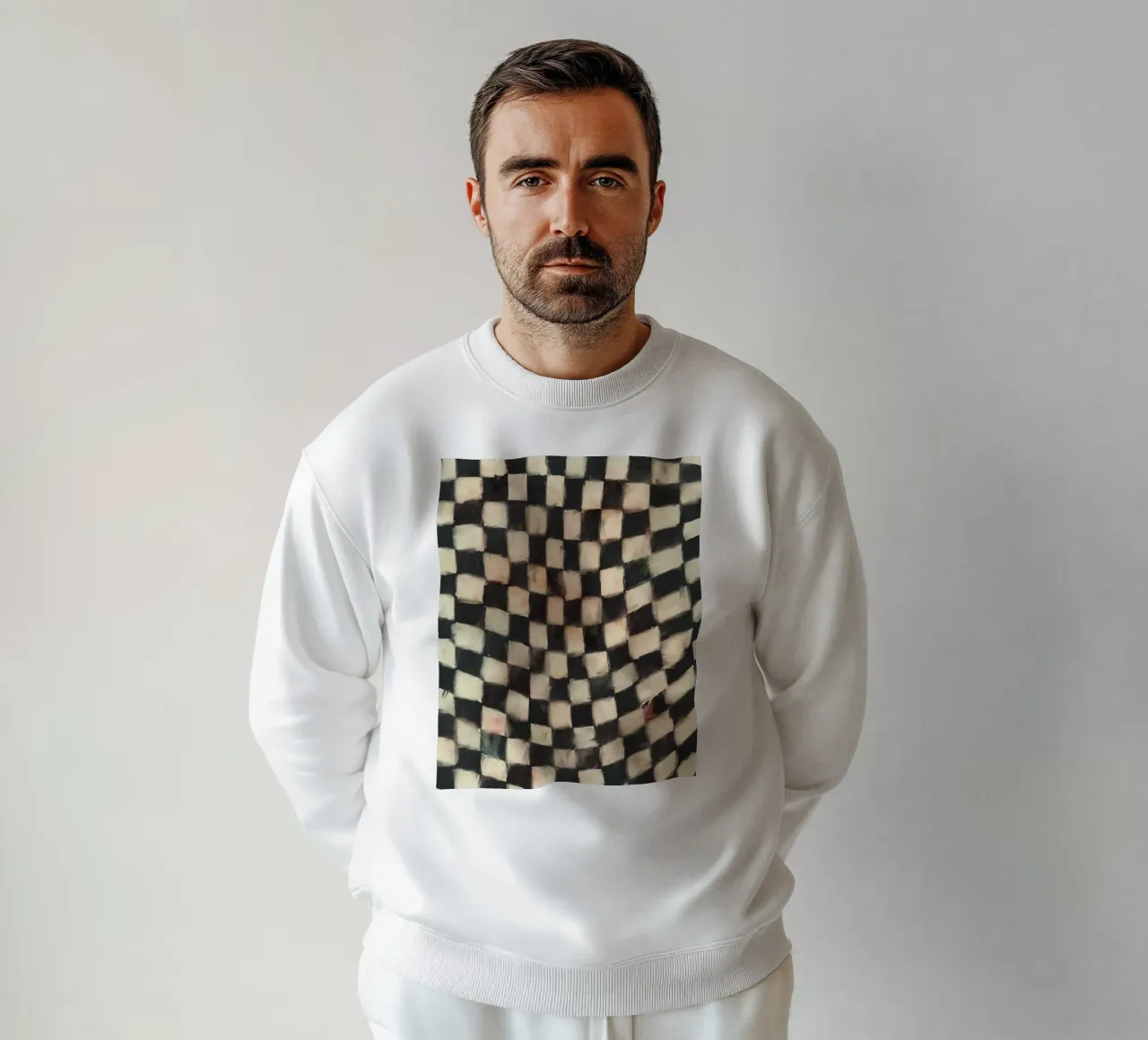 Black And White Checks felpa da treechild