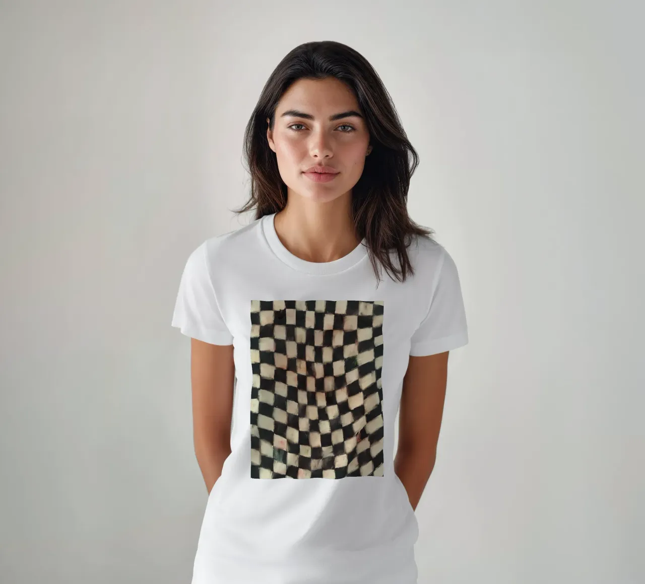 Black And White Checks t-shirt da treechild