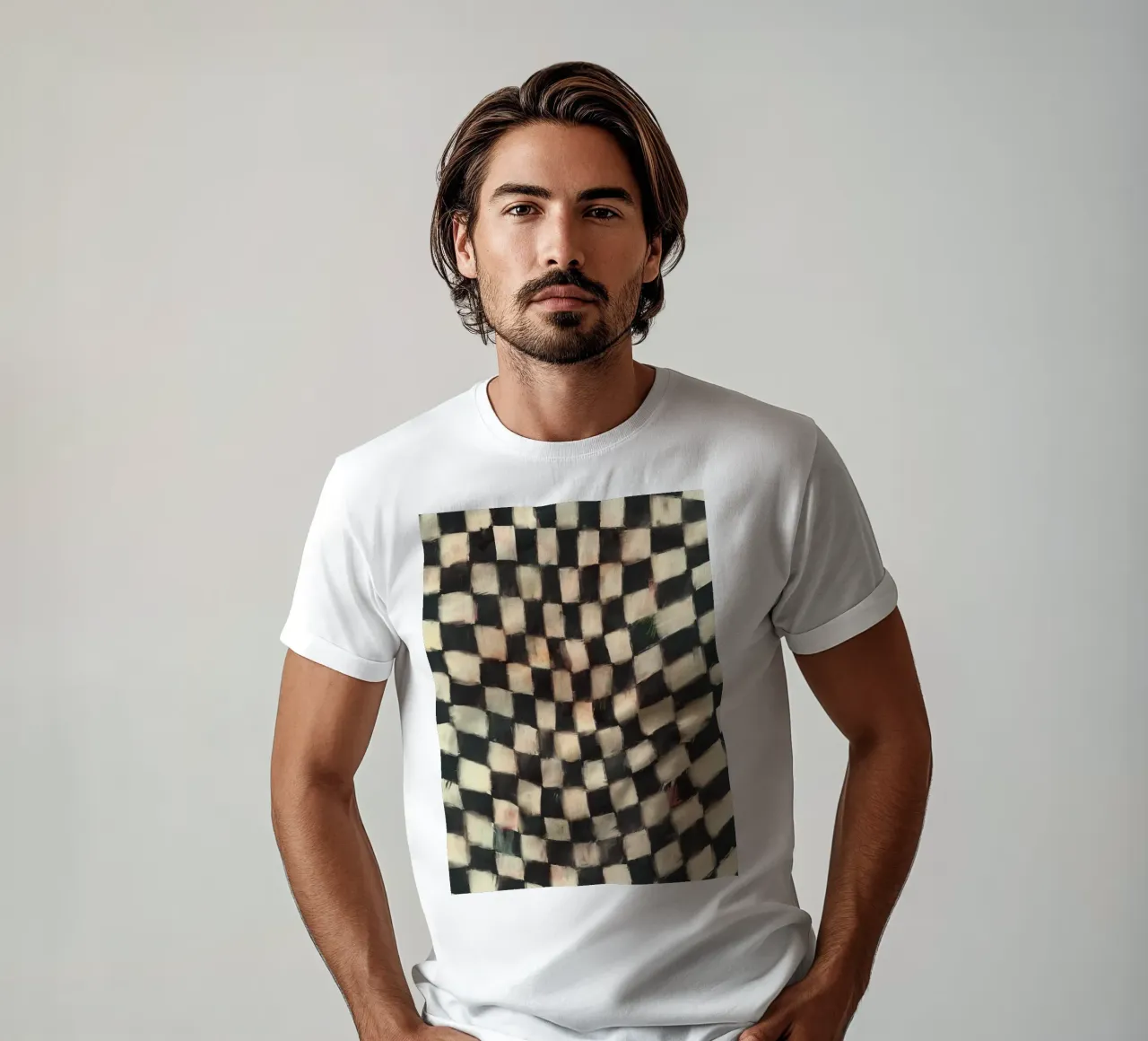Black And White Checks t-shirt da treechild