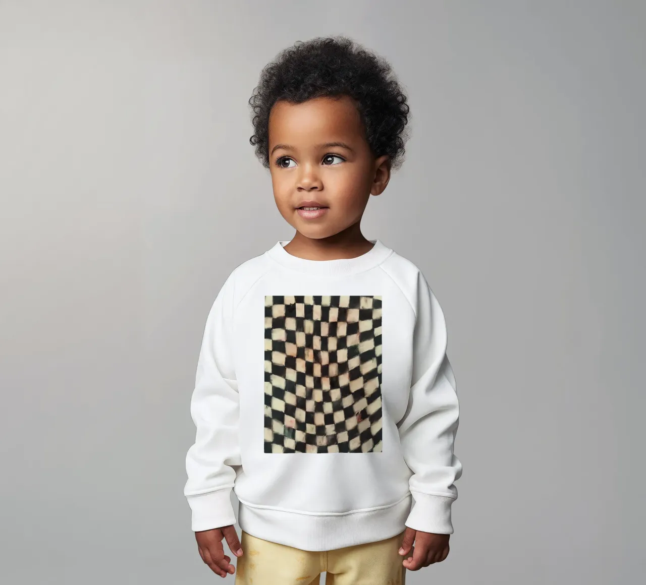 Black And White Checks felpa neonato da treechild