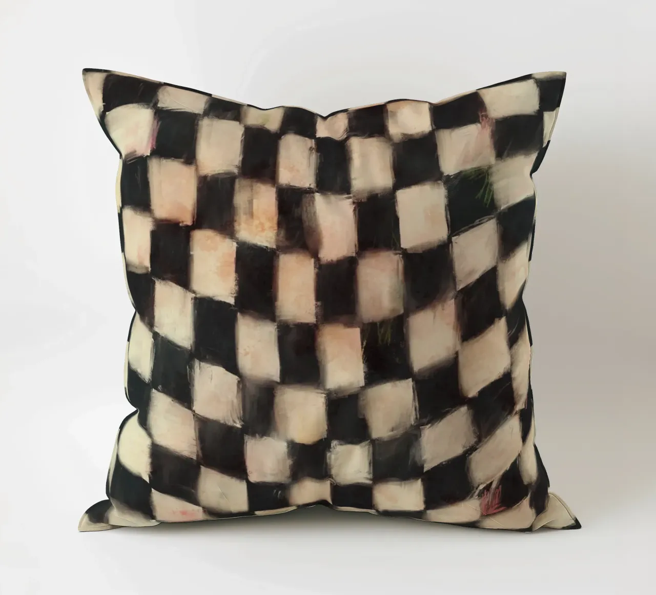 Black And White Checks cuscino da treechild