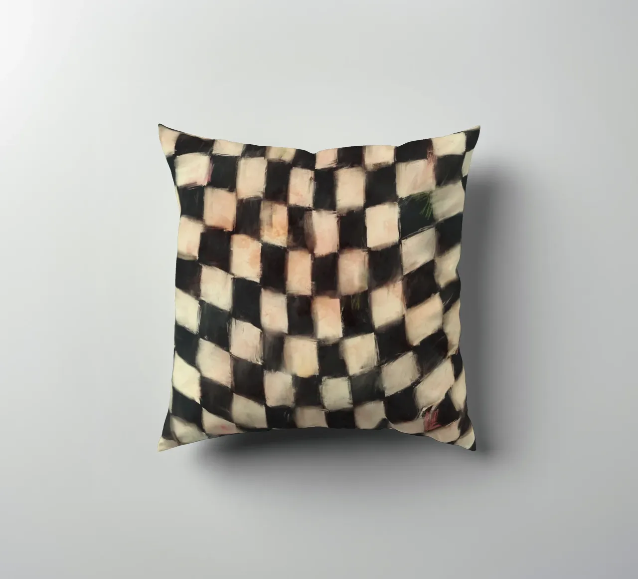 Black And White Checks cuscino da treechild