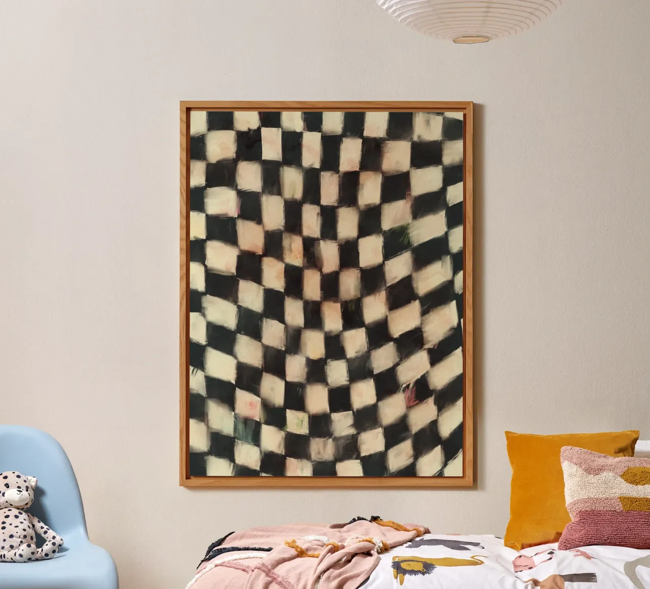 Black And White Checks alluminio dibond da treechild