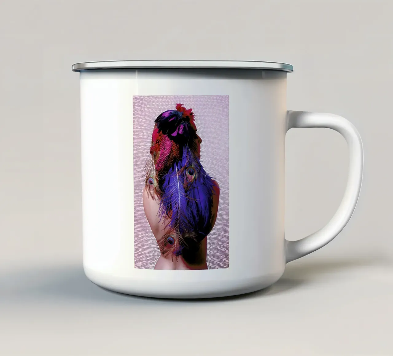 Noise (Feather) tazza in smalto da BlauMaschine