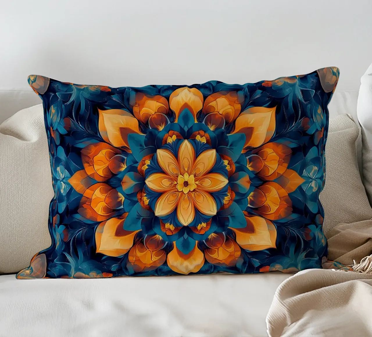 Radiance in Bloom decorative cushion by Artful Bloom
