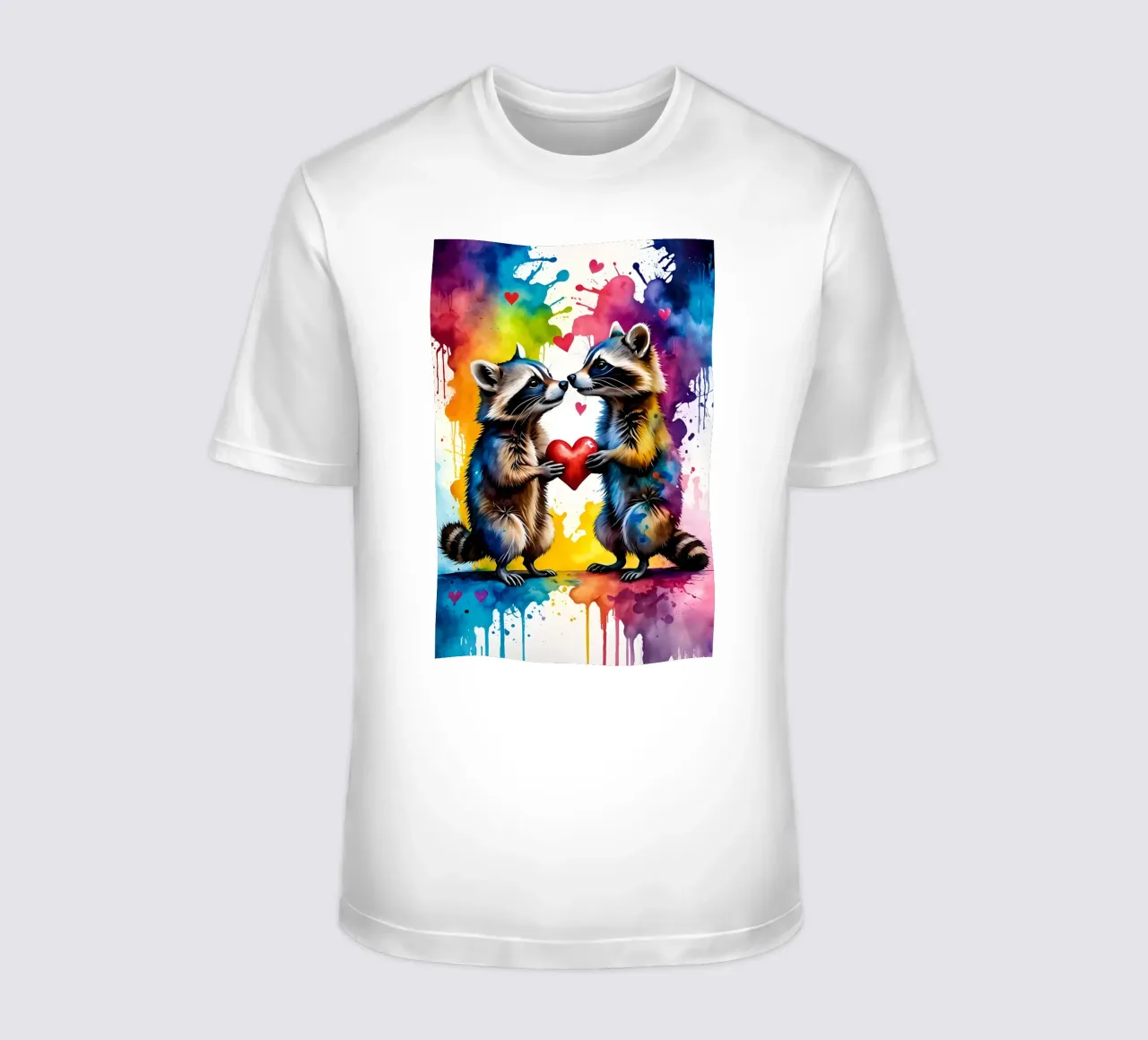 Raccoon in love, Valentine's Day t-shirt by Holidays