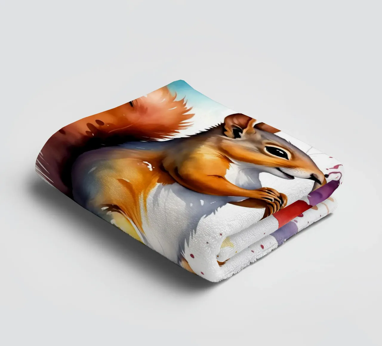 Squirrels in love, Valentine's Day towel by Holidays