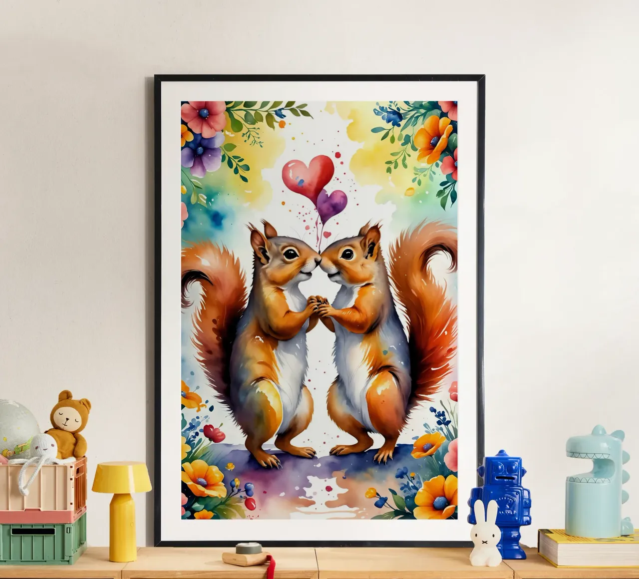 Squirrels in love, Valentine's Day hahnemühle by Holidays