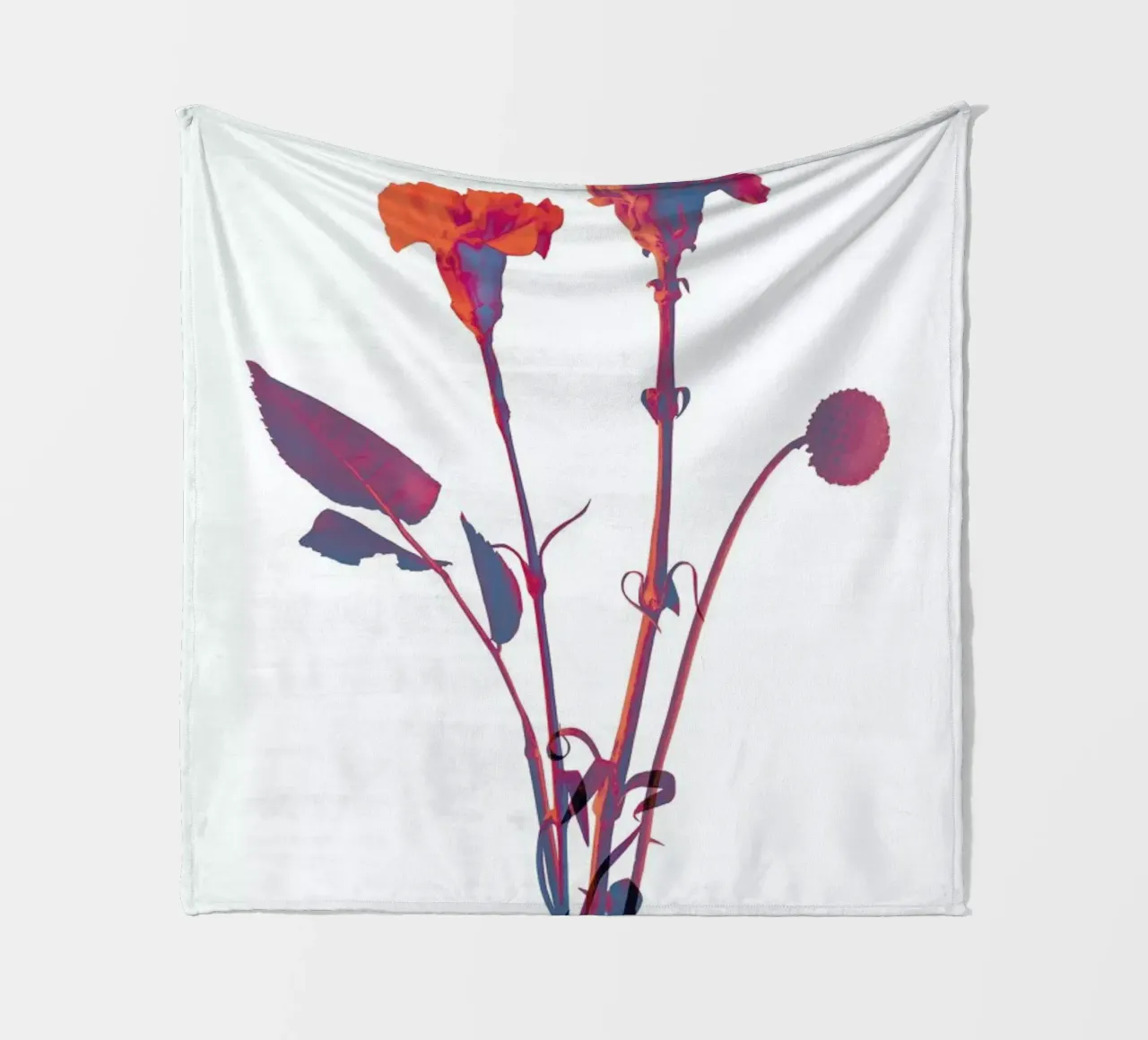 Ode aux Fleurs (Orange) coperta in pile da BlauMaschine