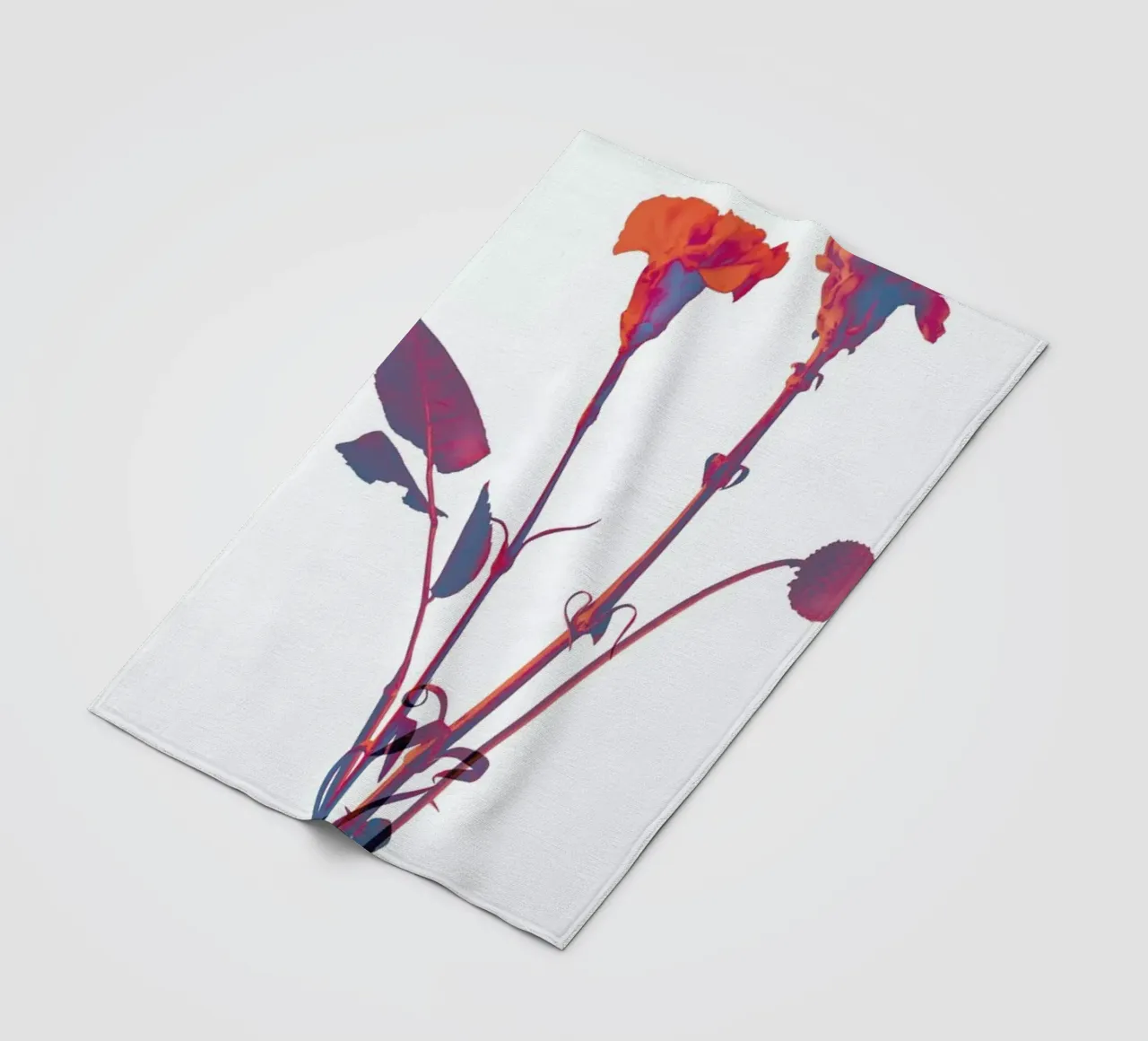 Ode aux Fleurs (Orange) coperta in pile da BlauMaschine