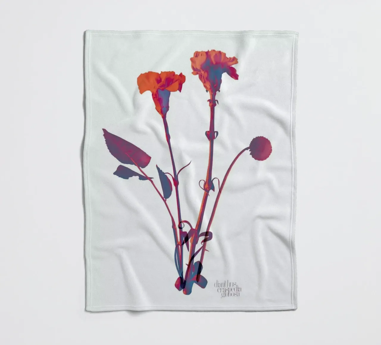 Ode aux Fleurs (Orange) coperta in pile da BlauMaschine