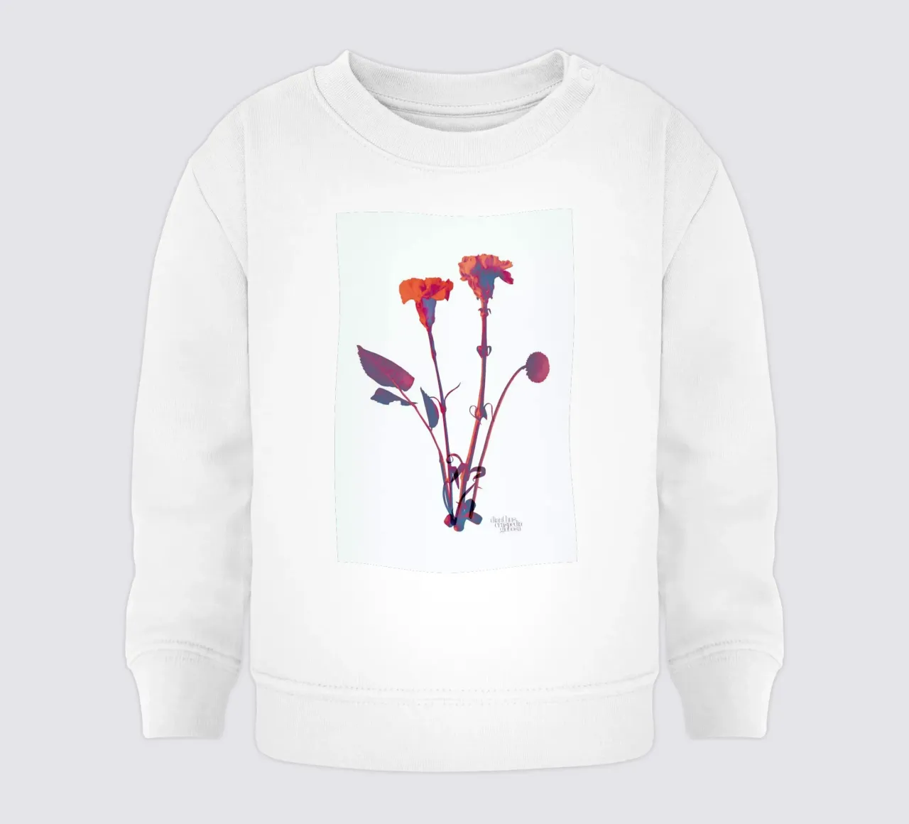 Ode aux Fleurs (Orange) felpa neonato da BlauMaschine