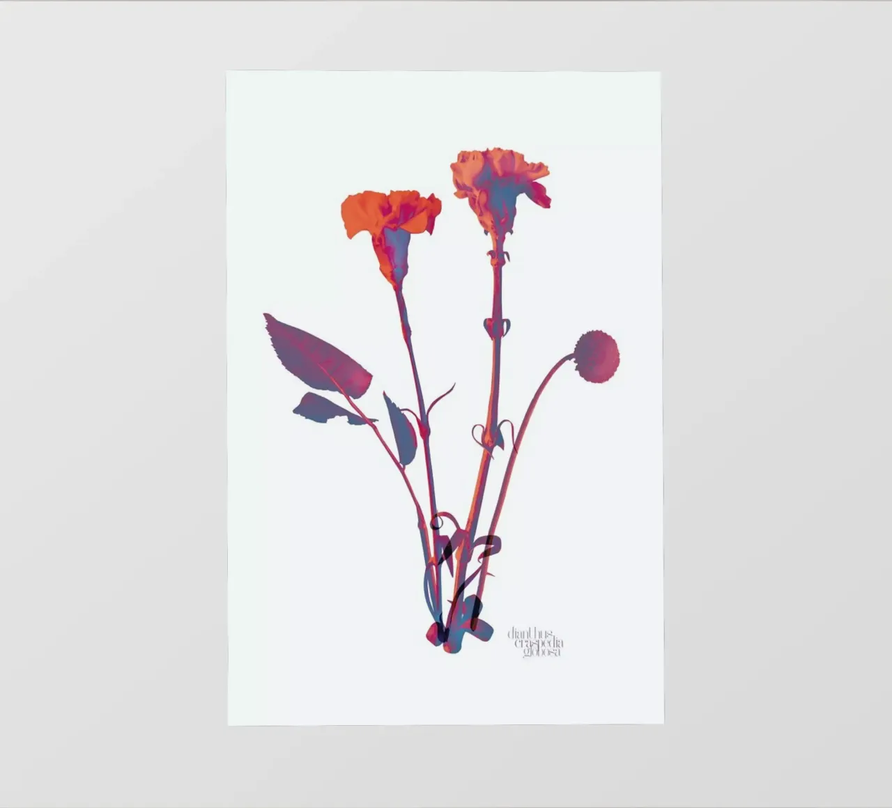 Ode aux Fleurs (Orange) telo in pvc da BlauMaschine