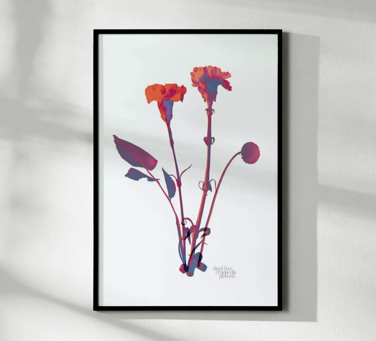 Ode aux Fleurs (Orange) poster con telaio in alluminio da BlauMaschine