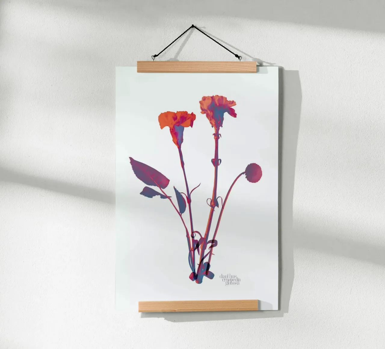 Ode aux Fleurs (Orange) poster con telaio in alluminio da BlauMaschine