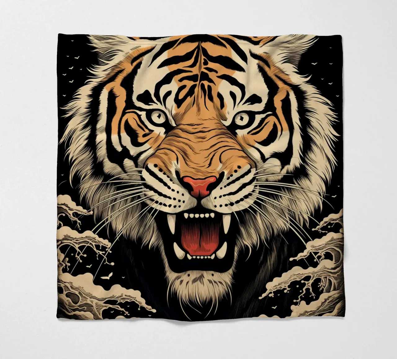 Xilografia della tigre giapponese coperta in pile da Autofocus
