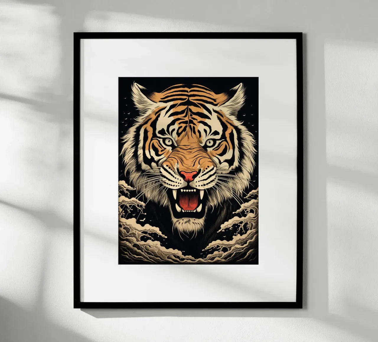 Xilografia della tigre giapponese carta hahnemühle da Autofocus