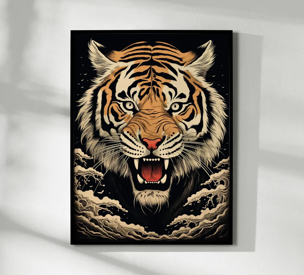 Xilografia della tigre giapponese carta hahnemühle da Autofocus