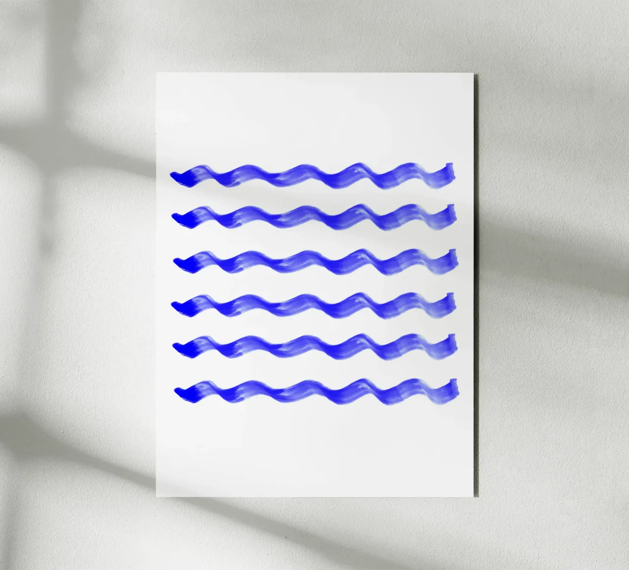 Indigo waves alu-dibond by color&shape