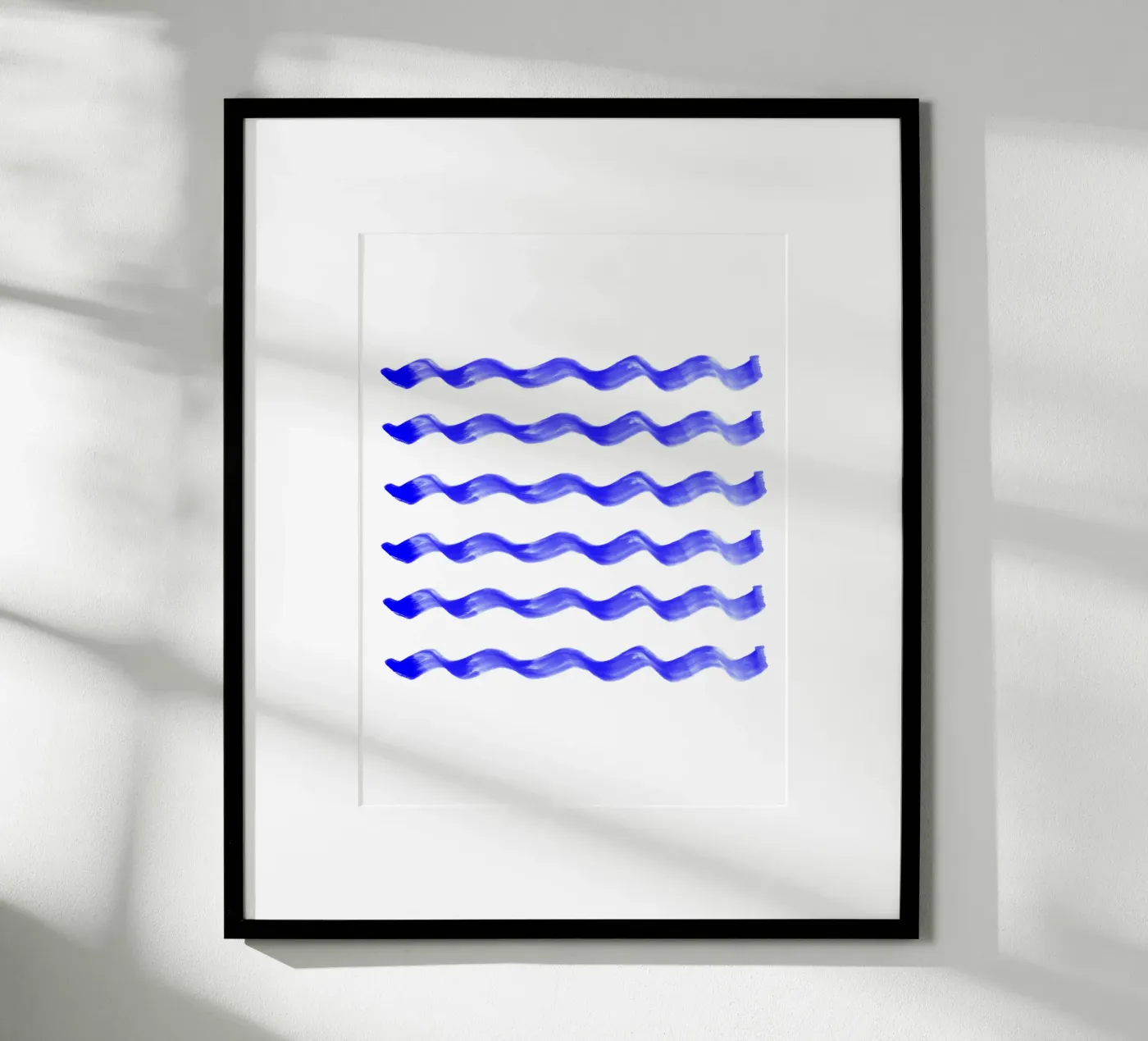 Indigo waves poster da color&shape