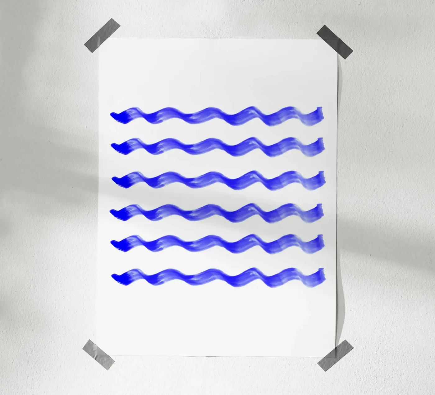Indigo waves poster da color&shape