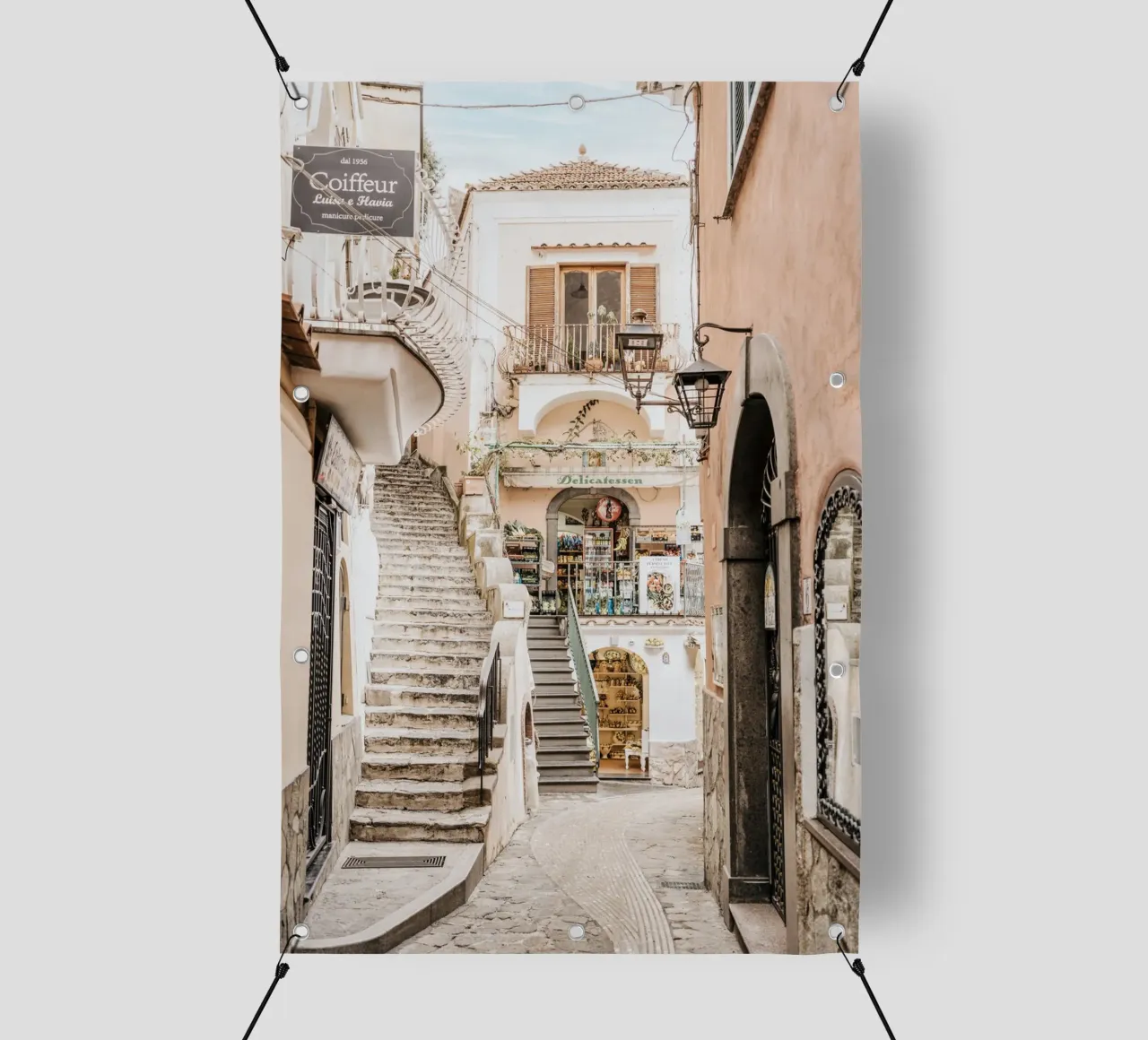 Italian Town Photograph, Europe Travel Print, La Dolce Vita pvc cover by TheTravelClub