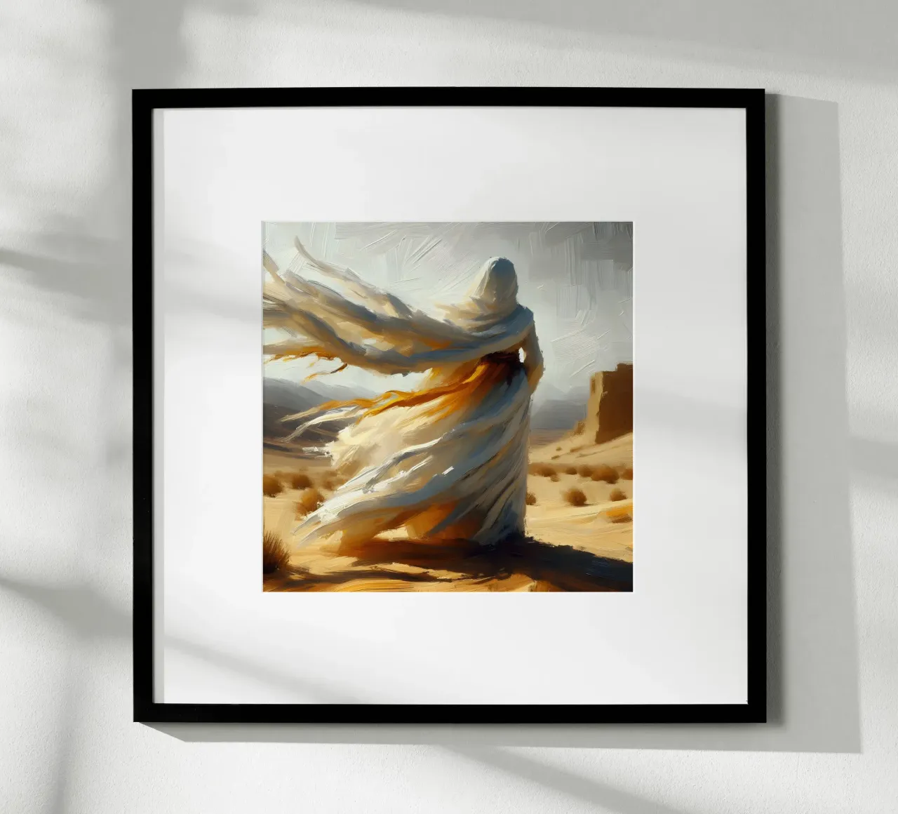 Donna nel deserto - Impasto carta hahnemühle da nomad