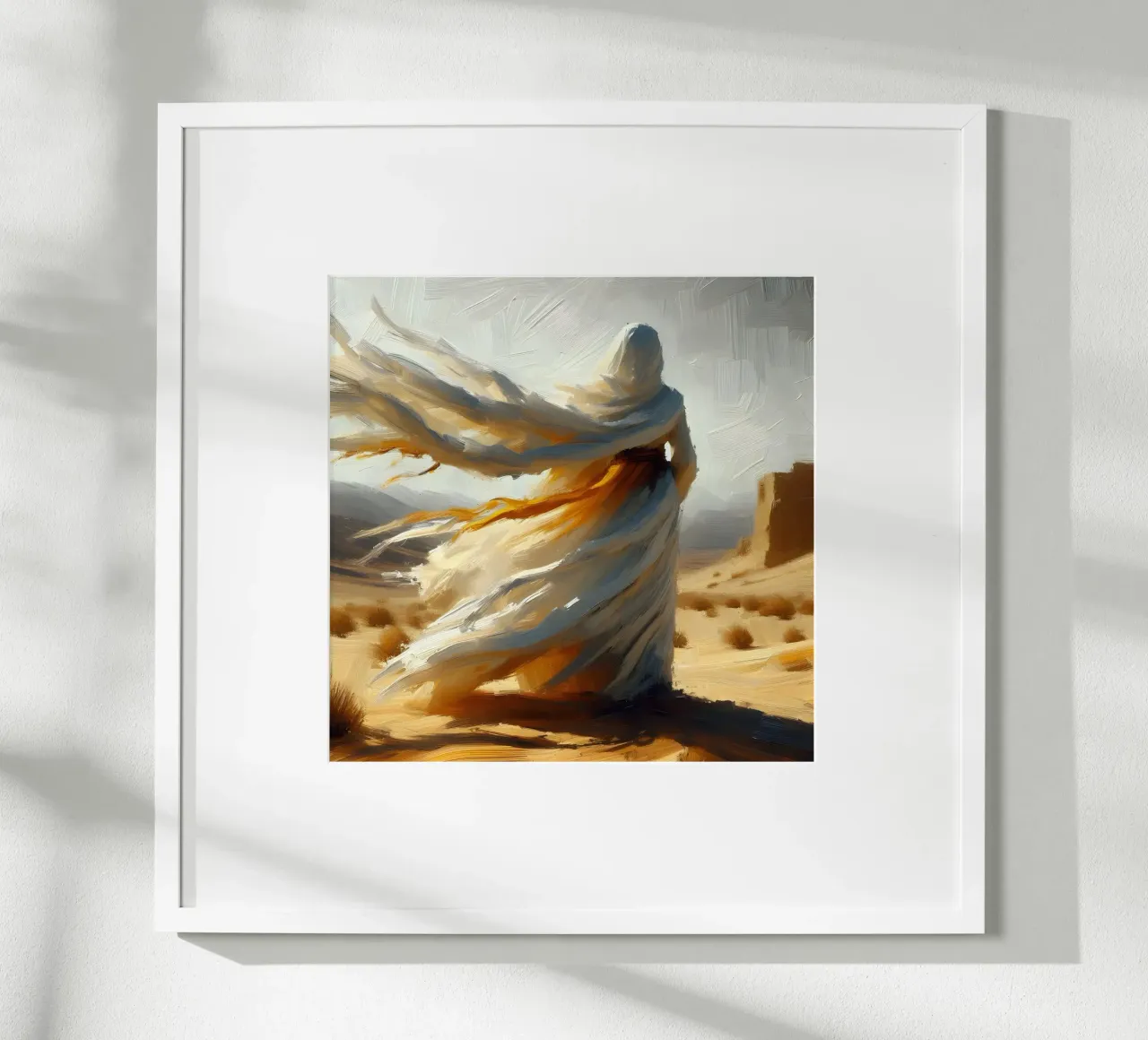 Donna nel deserto - Impasto carta hahnemühle da nomad