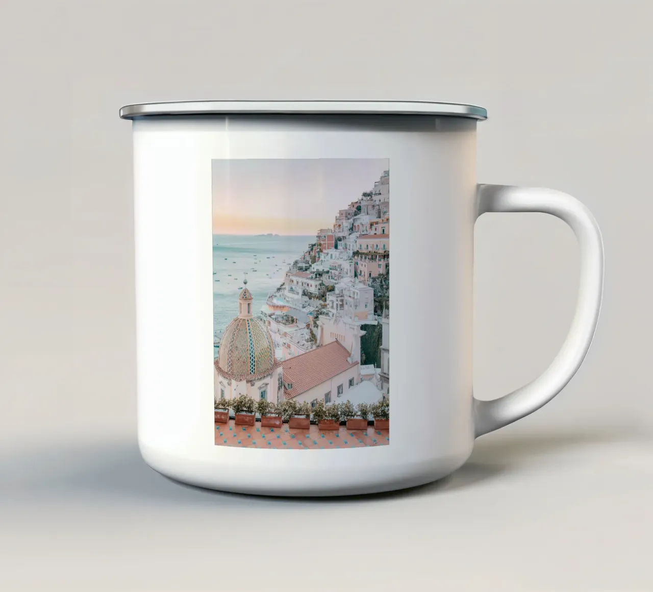 Amalfi Coast Positano Photograph Print, La Dolce Vita tazza in smalto da TheTravelClub