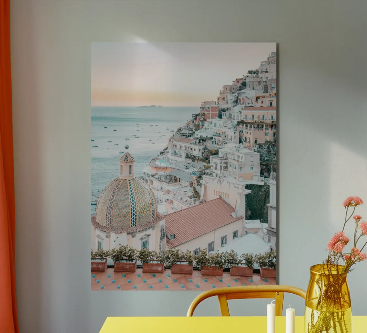 Amalfi Coast Positano Photograph Print, La Dolce Vita alu-dibond by TheTravelClub