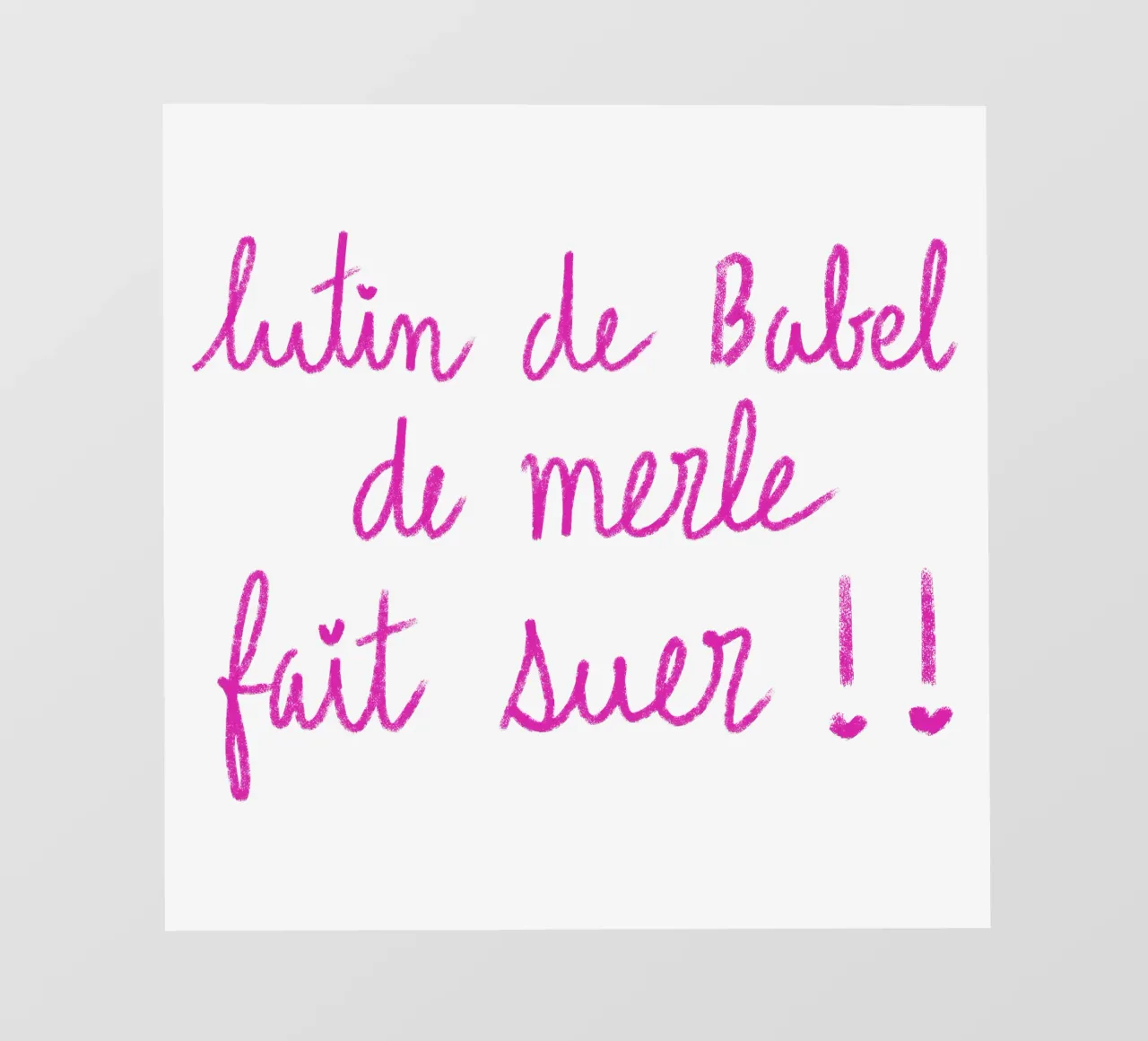 Lutin de Babel de merle fait suer !! telo in pvc da Klo~