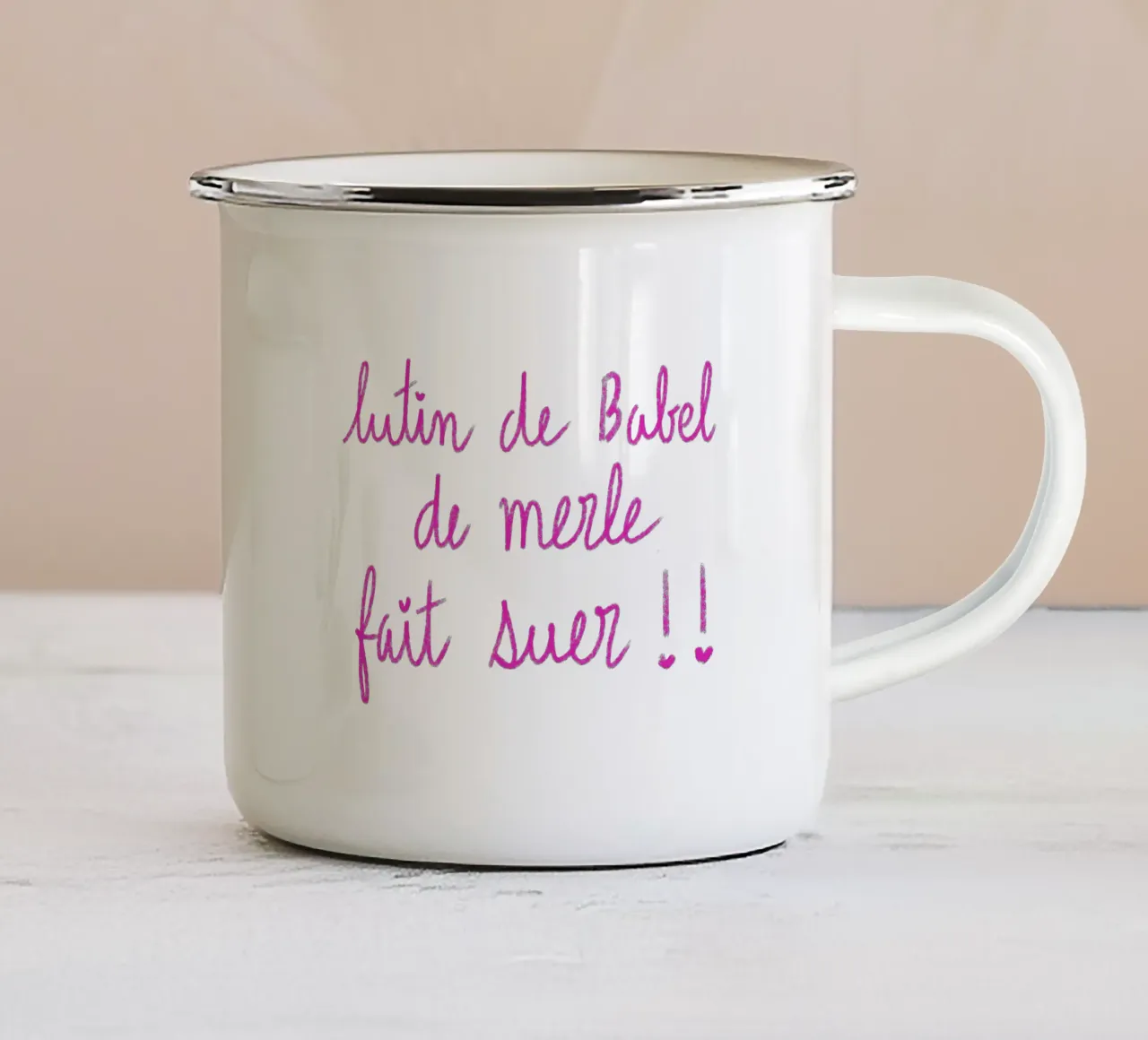 Lutin de Babel de merle fait suer !! tazza in smalto da Klo~
