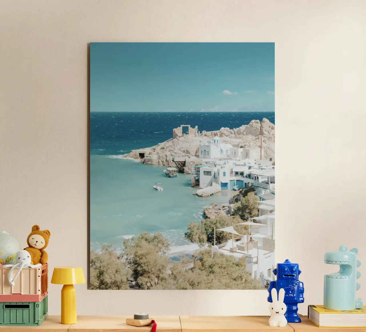 Milos Griechenland Travel Print Alu-Dibond von TheTravelClub