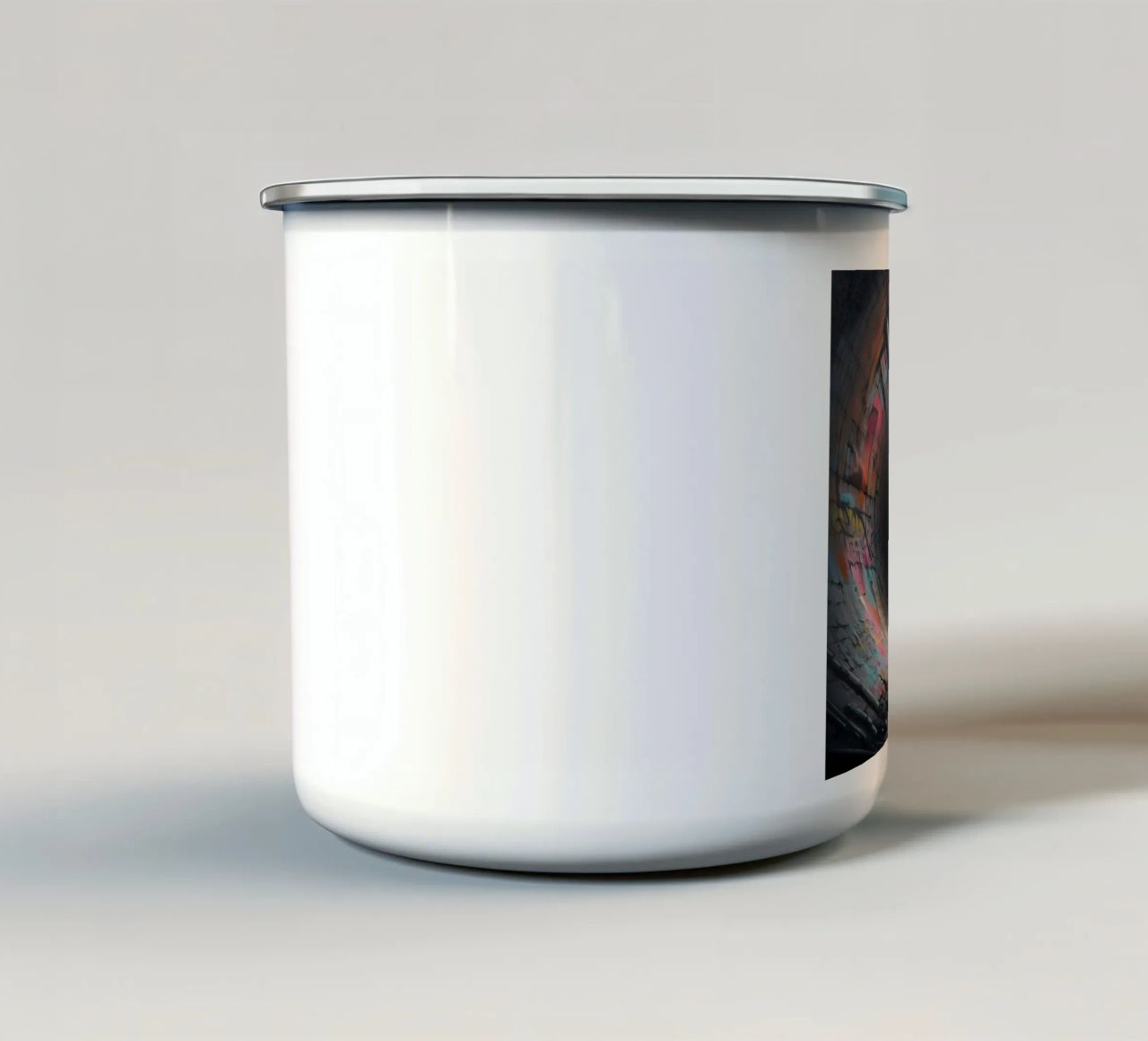 Ragazza con palloncino rosso tazza in smalto da nomad